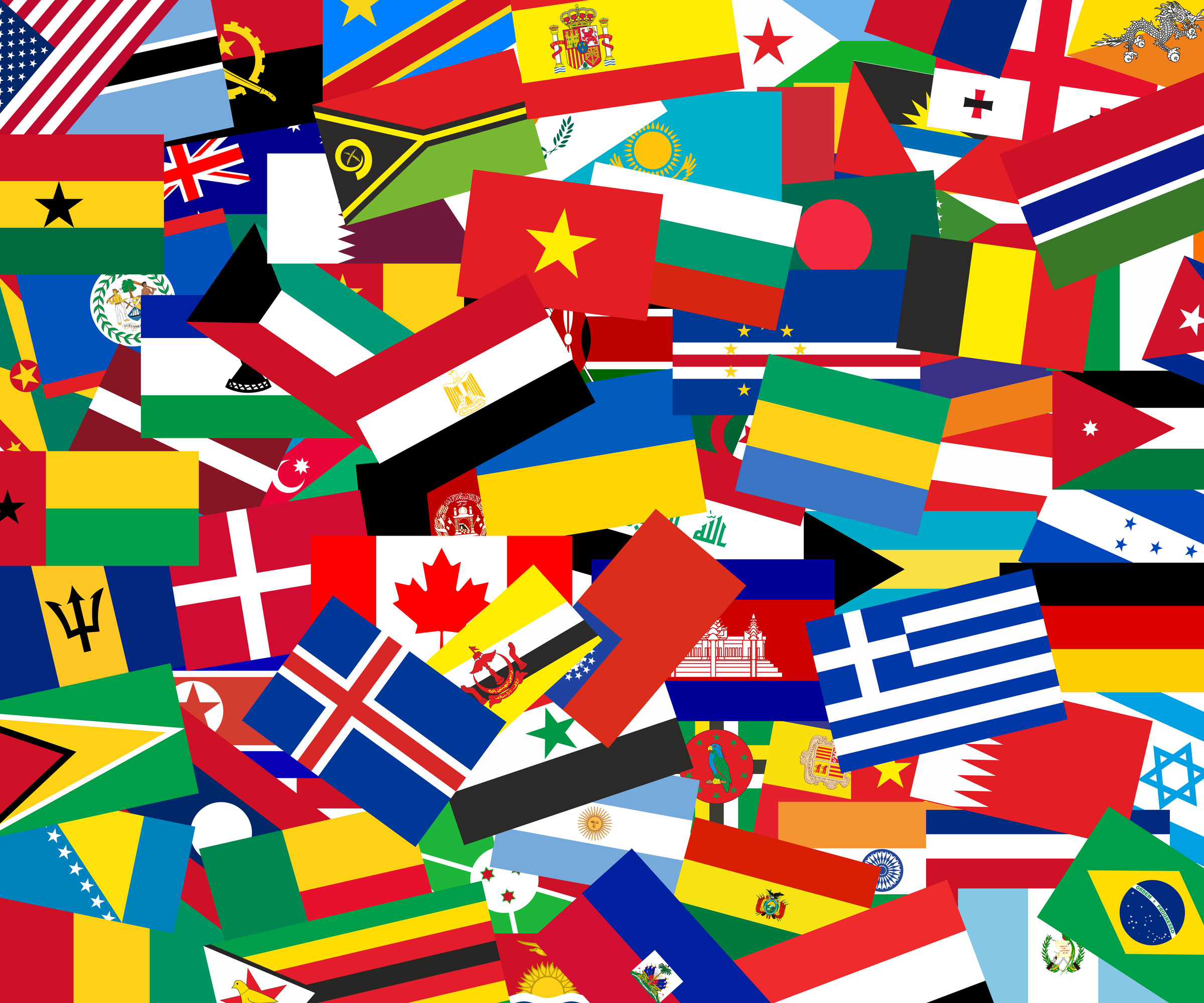 International Flags in Pile